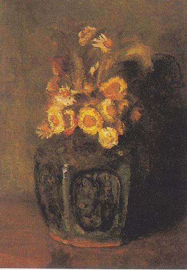 Vincent Van Gogh Ginger Pot with chrysanthemums oil painting image